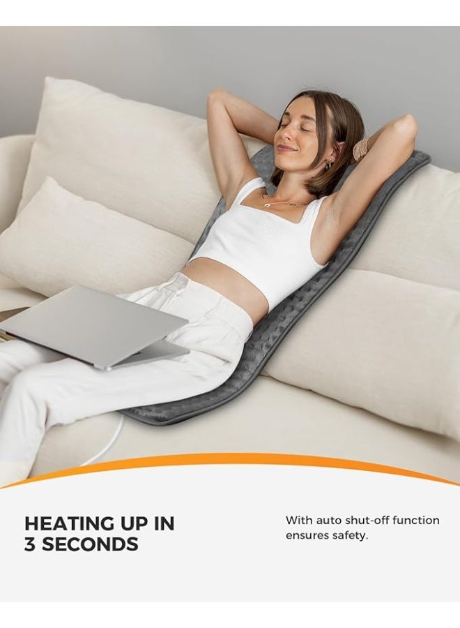 وسادة تدفئة كهربائية كبيرة الحجم – وسادة تدفئة بحرارة رطبة للظهر والرقبة والكتفين، سهلة الاستخدام للراحة اليومية - Image 4